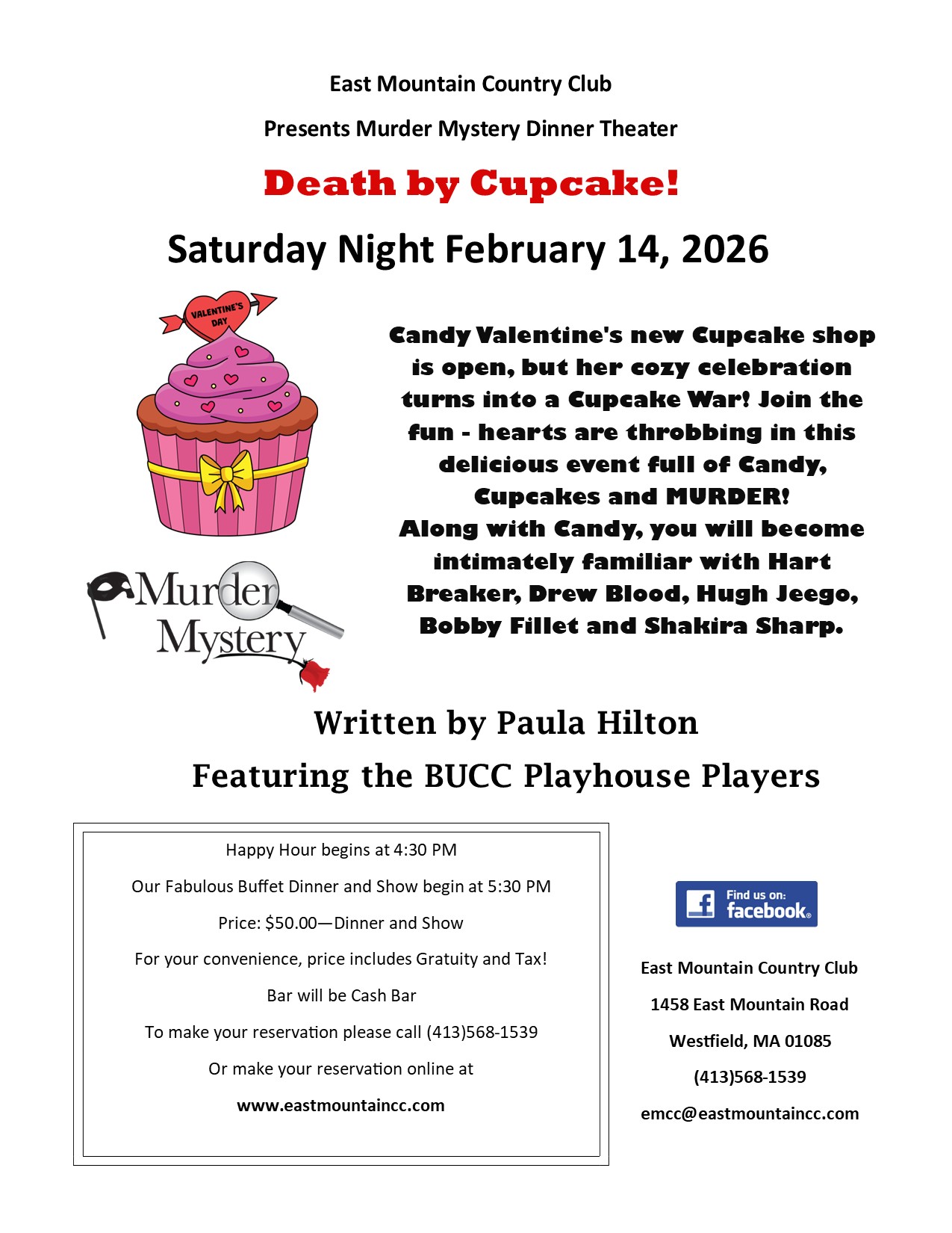 Mystery Dinner Theater 2-14-26