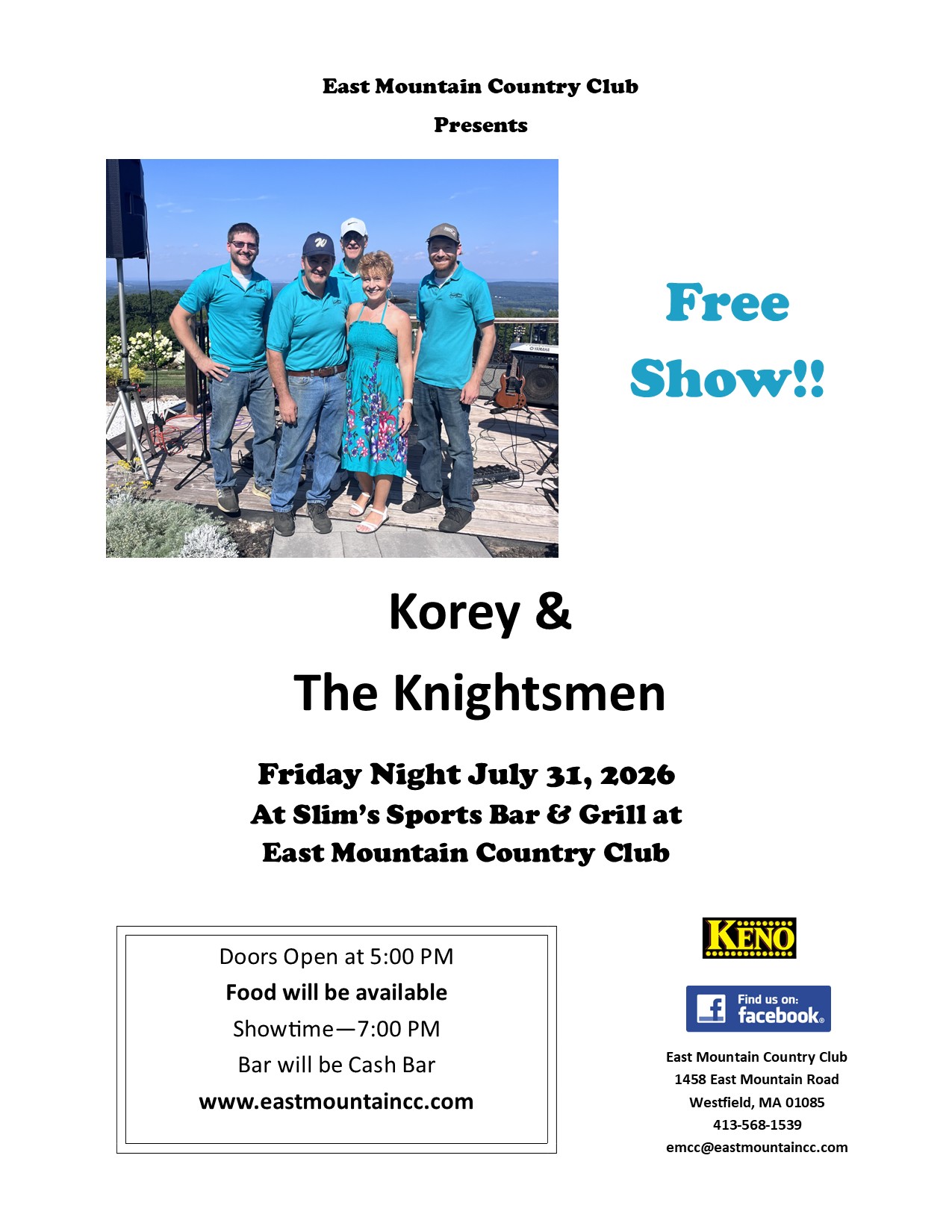 Korey & The Knightsmen 7-31-26
