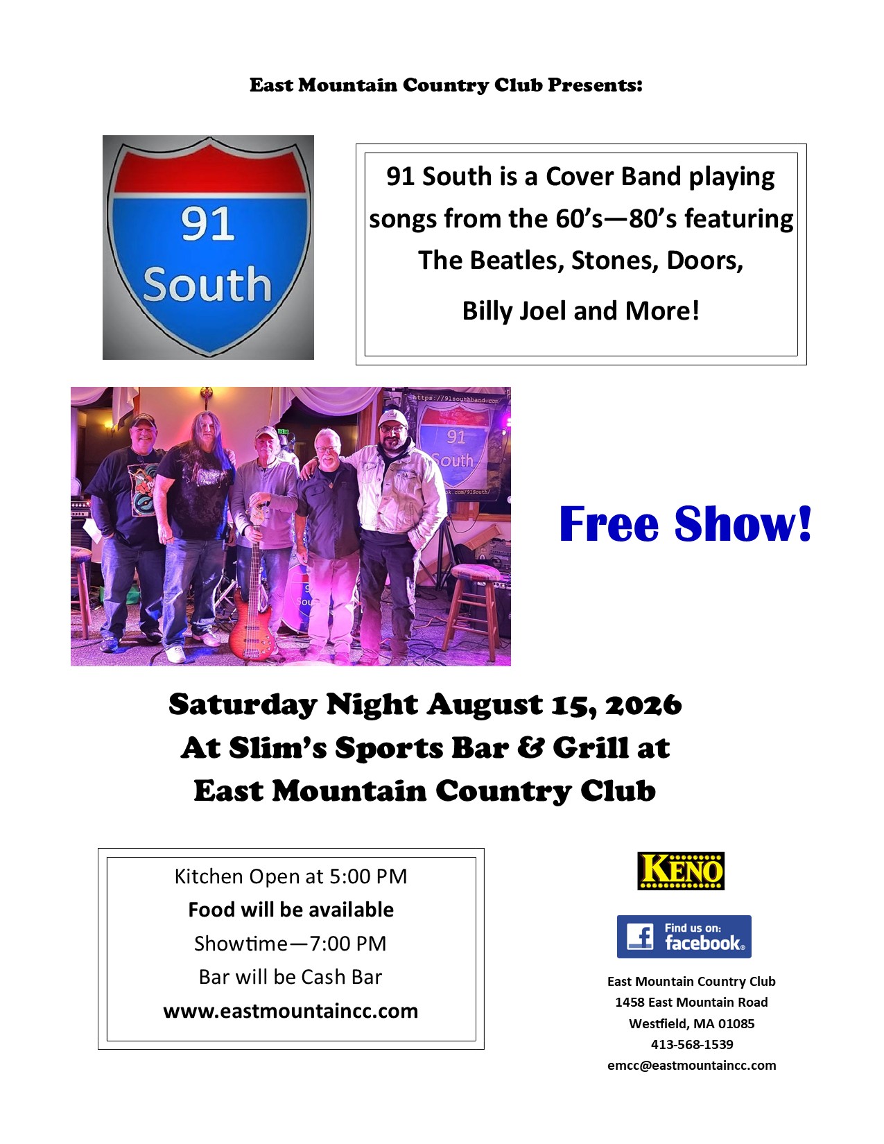 Sat 8/15 91 South