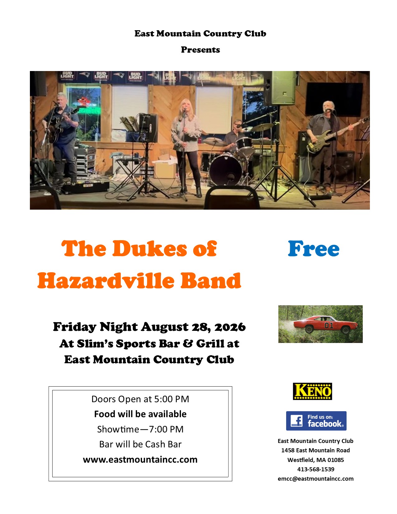 Fri 8/28 Dukes of Hazardville