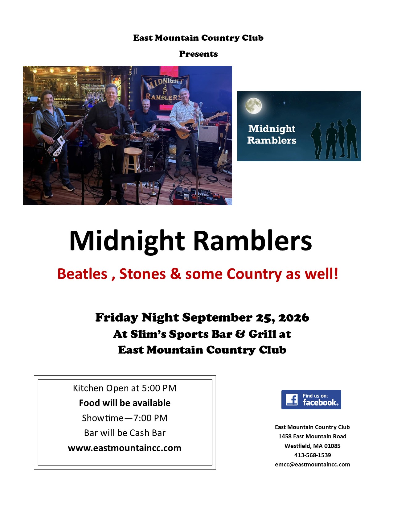 Midnight Ramblers Fri Sep 25 